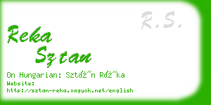 reka sztan business card